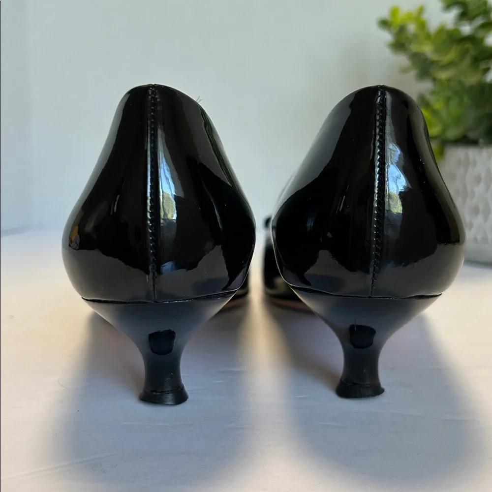 Salvatore Ferragamo Black Patent Leather Heels - Picture 6 of 17